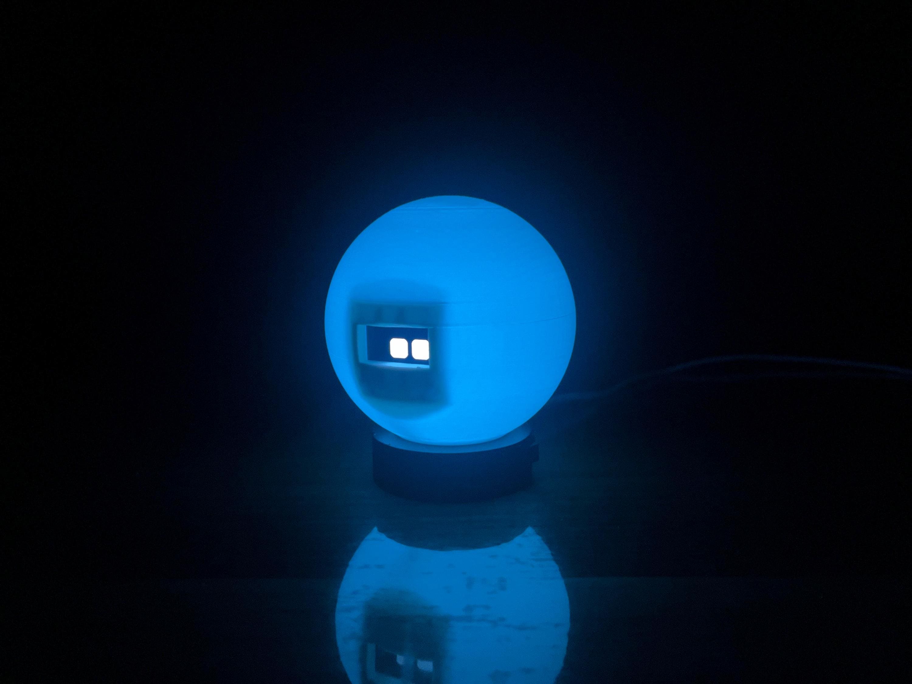 GlowBot- Nightlight Robot with Animated Eyes | 7-Color LED Desk Light | Auto Sleep Bedside Robot Lamp