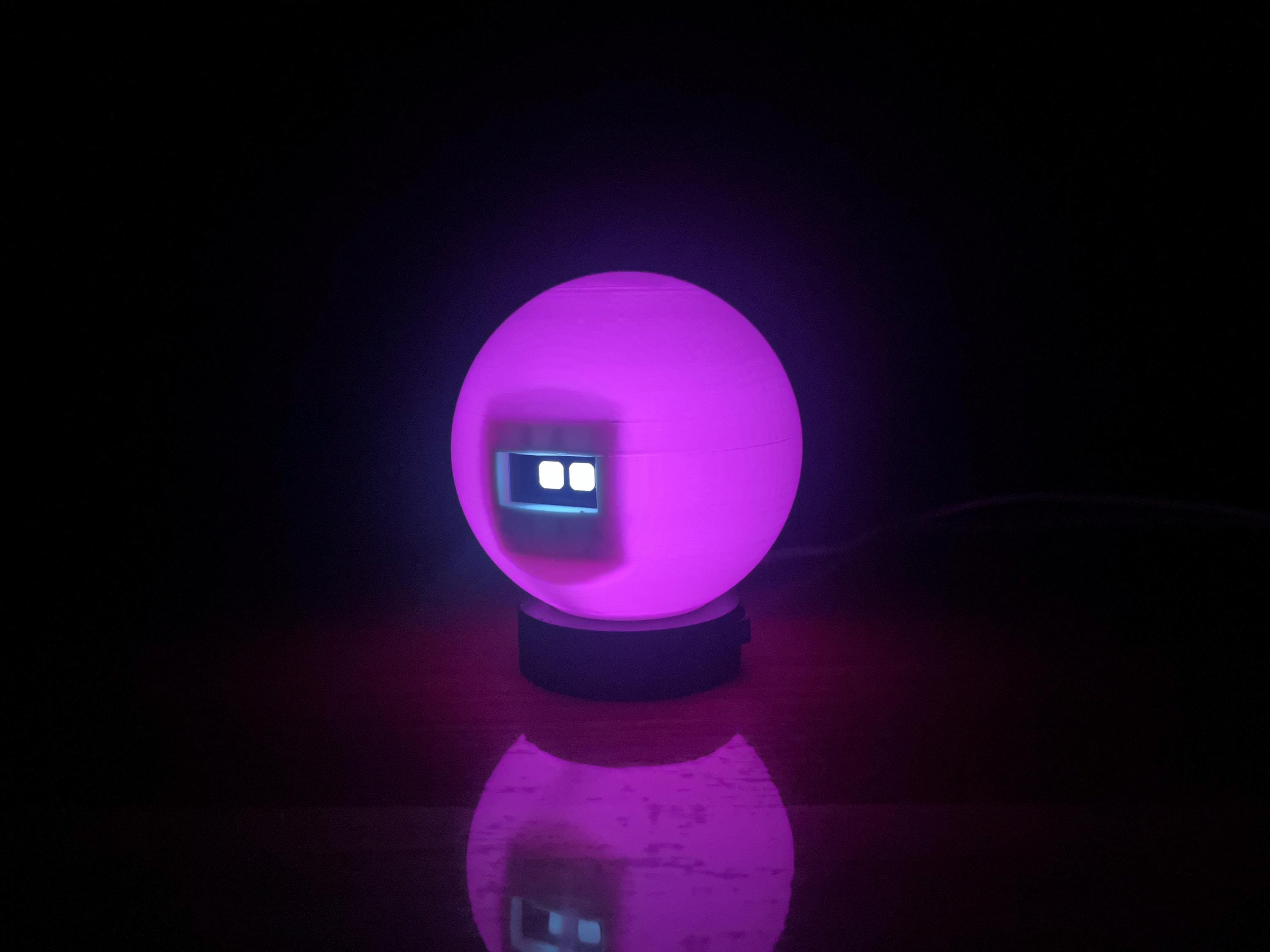GlowBot- Nightlight Robot with Animated Eyes | 7-Color LED Desk Light | Auto Sleep Bedside Robot Lamp