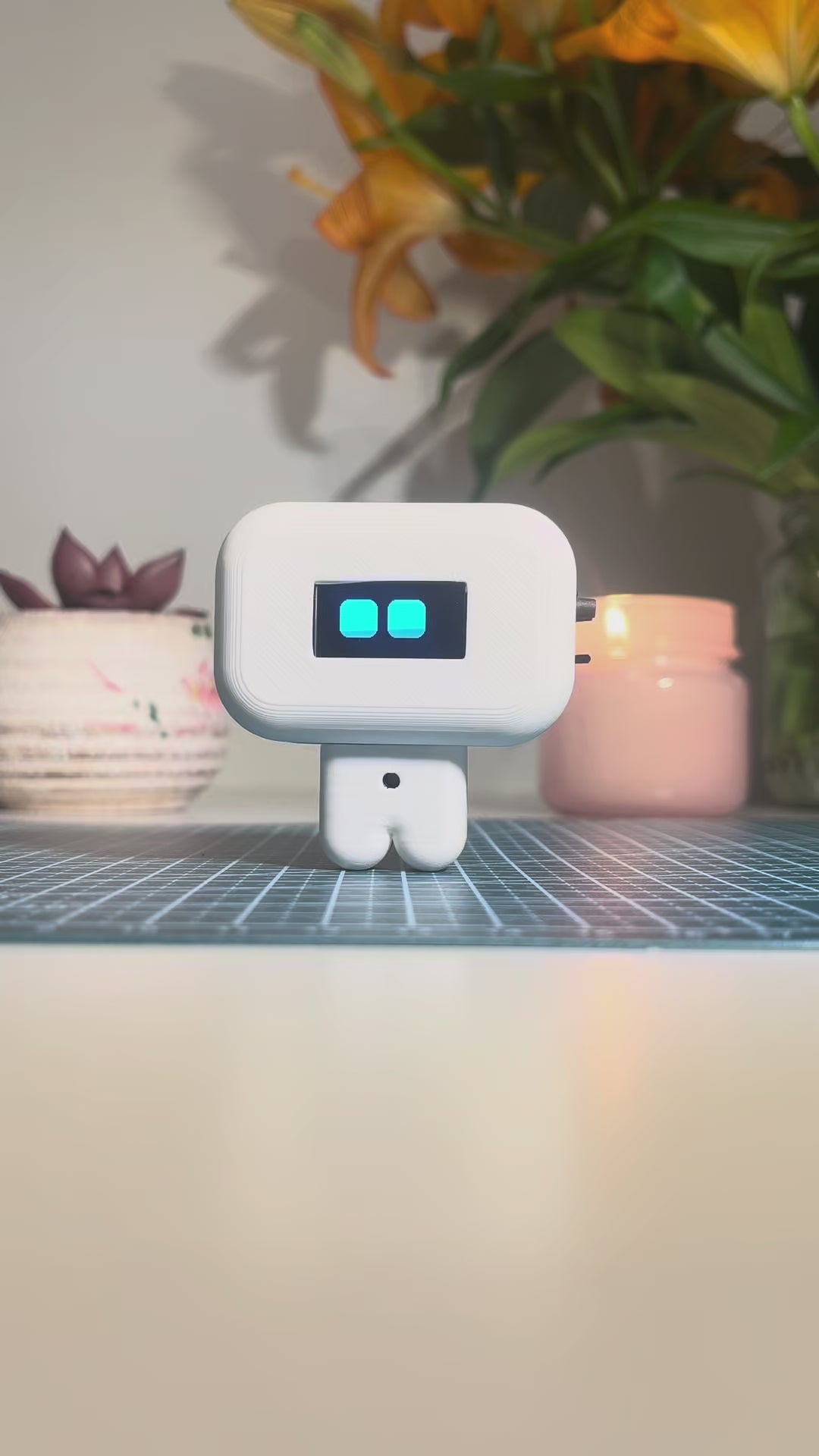 PocketBot- Interactive Desktop Robot with Touch and Movement Reaction and In-Built Stopwatch